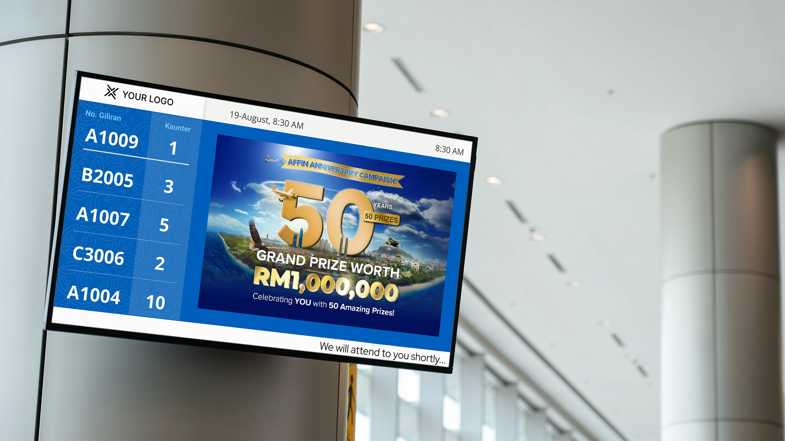 Digital Signage for Finance Banking Solution