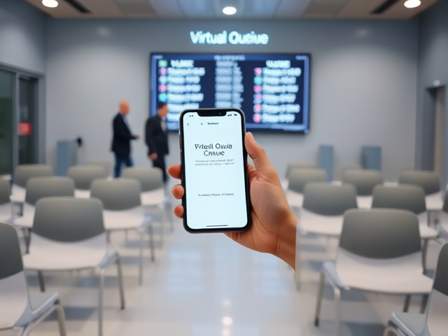 Benefits of virtual waiting lines for healthcare